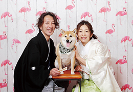 Photo with your pet＋和装プランスタジオ撮影イメージ